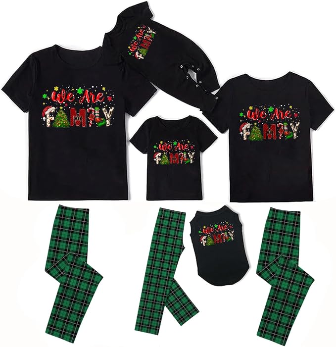 Family Christmas Pajamas Matching Sets Holiday Xmas Party Family Sleepwear Set Jammies for Couples