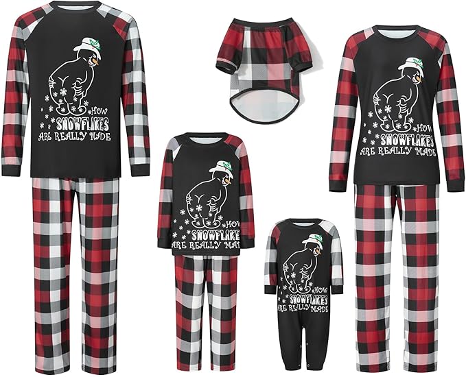 WephuPSho Christmas Family Matching Pajamas, Festive Xmas Jammies Sets for the Whole Family, Holiday Pjs Christmas