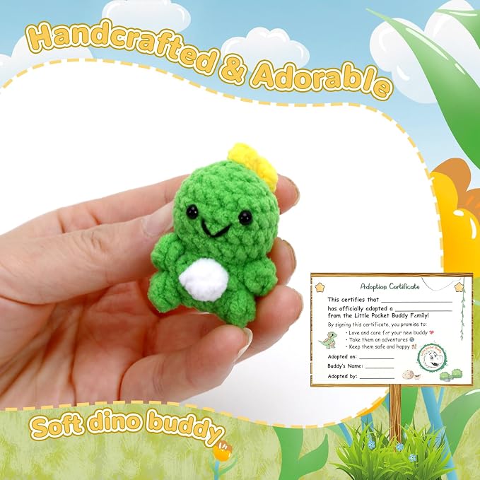 Little Pocket Dino, Cute Dinosaur Desk Companion Gift & Keepsake | Perfect giftable dinosaur companion for birthdays, holidays, and everyday surprise moments.