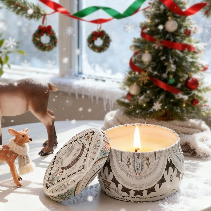 Scented Candles Gift Set, 6 Pack Soy Wax Candles for Home Aromatherapy, Long Lasting 200H, Natural Essential Oil Candles Gifts for Women, Ideal for Birthday, Thanksgiving, Christmas, Meditation