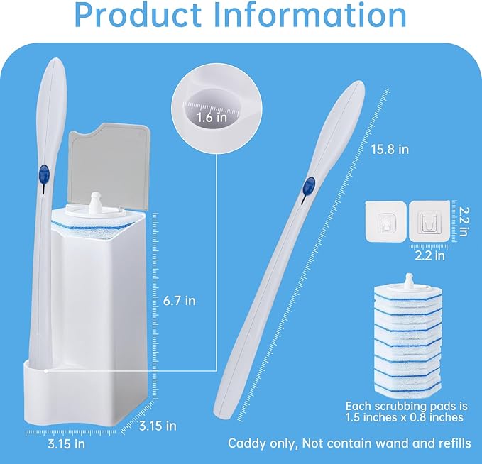 Holder for Clorox Toilet Wand, Compatible with Clorox Toilet Wand Holder only, White & Gray