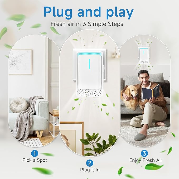 Plug In Air Ionizers - 4Pack Negative Ion Technology Air Purifier, Quiet Mini Air Freshener for Home, Bedroom, Office, Basement - Portable Air Purifiers for Odor, Dust, Smoke, Pets Smell