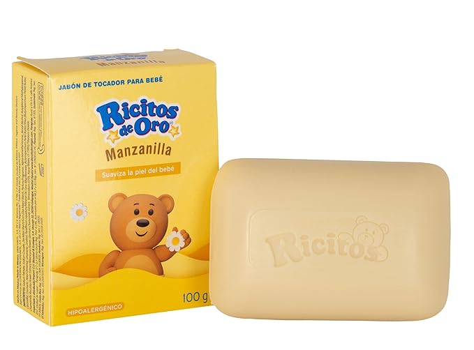 Ricitos De Oro Baby Cleansing Bar Soap with Extract Calming Effect, Chamomile, 6-Pack of 3.5 Oz Each Soap, 6 Soaps