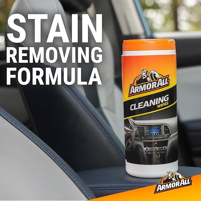 Armor All Car Cleaning Wipes, Wipes for Car Interior and Car Exterior, 90 Wipes Each (Pack of 2)