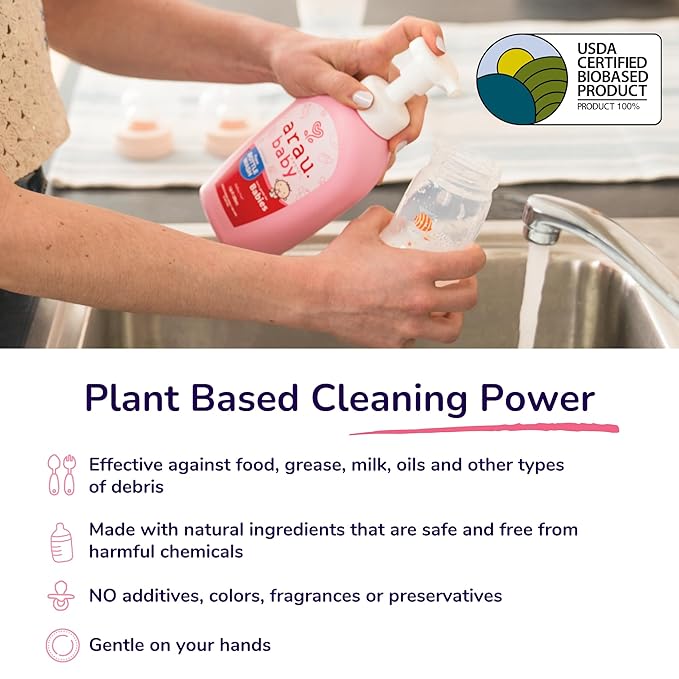 Arau Baby Essentials Bundle - Laundry Soap, Foam Body Soap, Foam Bottle Wash - Soap Based Products, Gentle on Skin, Cleans Well, Rinses Using Less Water, Perfect for Gifting, Baby Showers, and More