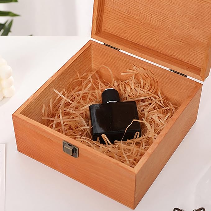 Personalized Wooden Keepsake Memory Box with Birth Flower & Name, Custom Wood Decorative Storage Box with Lids Customized Christmas Gift Box for Women Teen Girls Mom Birthday Gifts