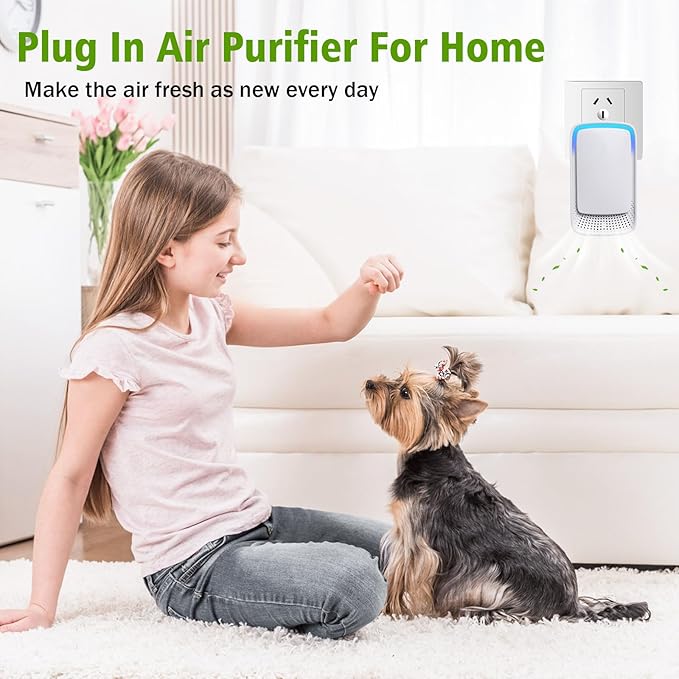 6 Pack Plug In Air Ionizers-Negative Ion Air Purifier for Home Silent Work Air Cleaner for Bathroom,Living Room,Office,Kitchen,Pet Room,Portable Ionic Air Purifier for Bedroom(6)