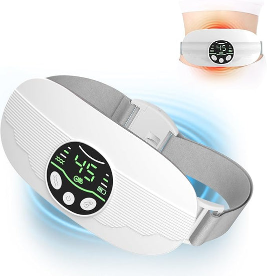 Heating Pad for Period Cramps Portable Cordless 3S Fast Period Heating Pad Cramp Relief with 3 Heat Levels and 3 Massage Modes Menstrual Electric Waist Wrap Belt for Pain Relief Gifts for Her