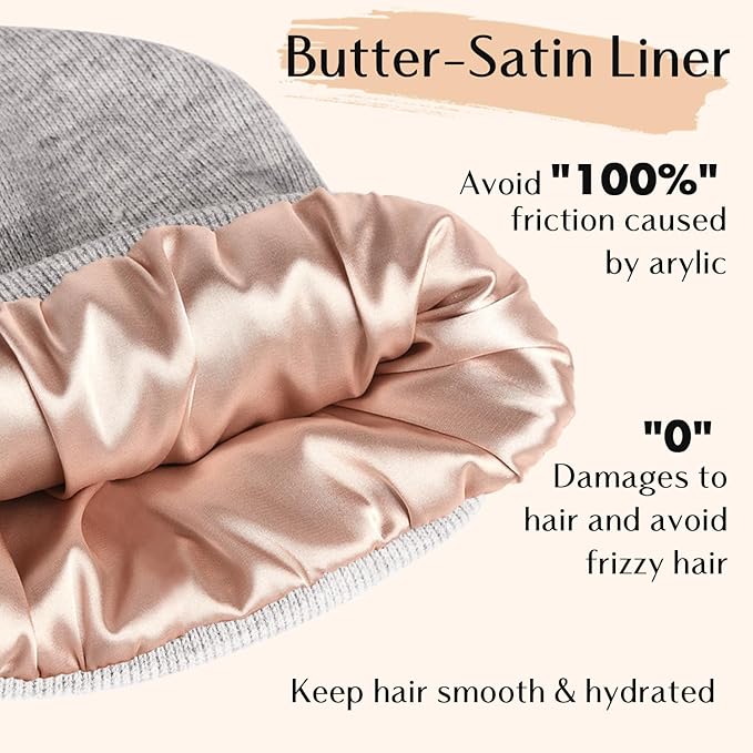 Womens Winter Warm Beanie Hats Gloves Scarf Headband Set Fleece Lined Ear Warmer Knit Scarf Touchscreen Gloves Winter Gifts