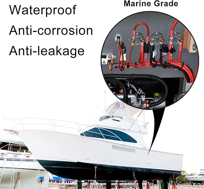 XHF UL Listed 1/4 Inch 3:1 Waterproof White Heat Shrink Tubing 20 Ft Marine Grade Wire Cable Adhesive Lined Tube Insulation Seal Against Moisture Corrosion and Air Leakage