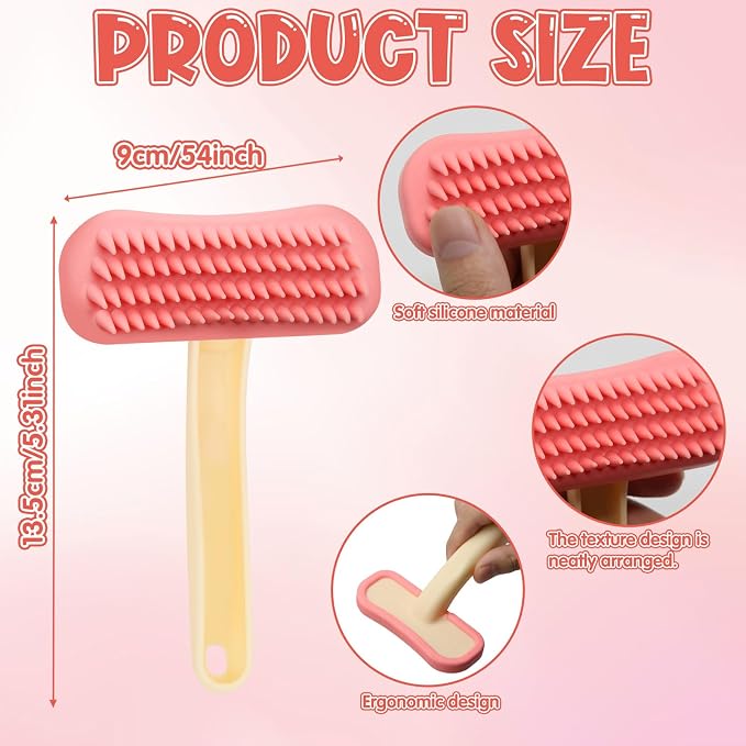 Rabbit Brush, Soft Silicone Small Animal Massage Comb, Practical Bunny Brush for Grooming, Bunny Grooming Kit Supplies Suitable for Cats Puppies & Other Pets