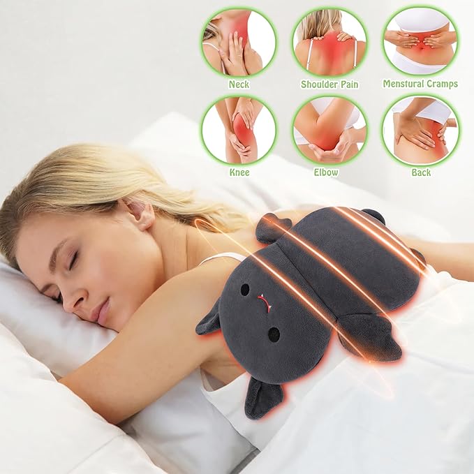 Bat Microwavable Heating Pad for Kid and Women, Plush Animal Microwave Heating Pad for Cramps & Period Pain Relief, Lavender Scented Heated Pad for Neck Knee Pain, Warmer Pad for Birthday Mother's Day