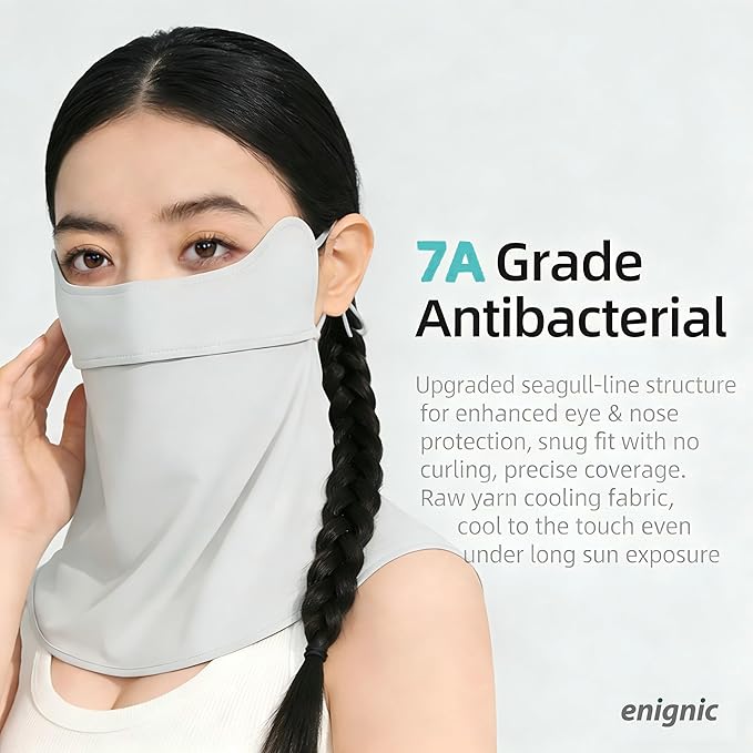 Face Cover for Sun Protection UPF 50+ UV Neck Protection UV Face Mask Covering Eye