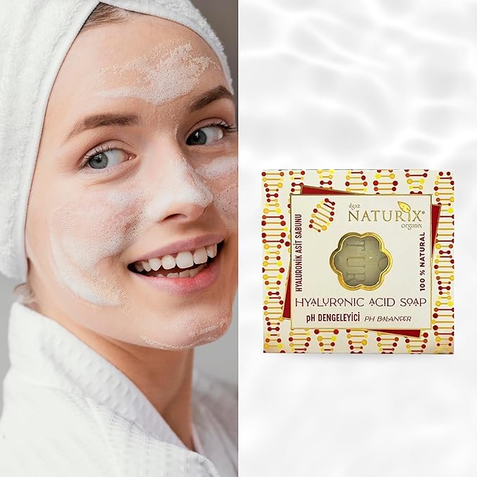 Hyalunoric Acid Organic Bar Soap Moisturizing Soap Made from Natural Oil | Hair Hand Face Body Bath Wash | Skin Care Cleanser Shampoo