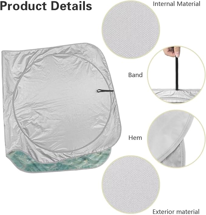 Seashell Starfish Car Windshield Sun Shade Foldable Car Windshield Sunshades Car Front Window Covers for Cars Interior Accessories Universal for Most Sedan Truck SUV