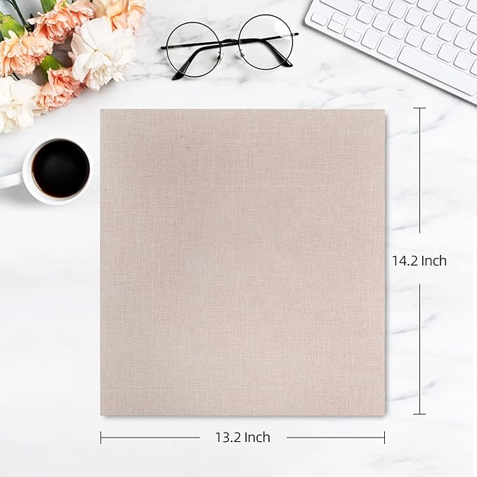 potricher Photo Album for 4x6 600 Photos Linen Cover Extra Large Capacity Picture Book for Family Wedding Anniversary and Baby (Beige)