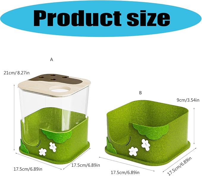 Transparents Hamster Hideaways Sand Boxes for Digging Nest and Natural Behavior Observation Encouraging Exercise Small Pet Sand Bath