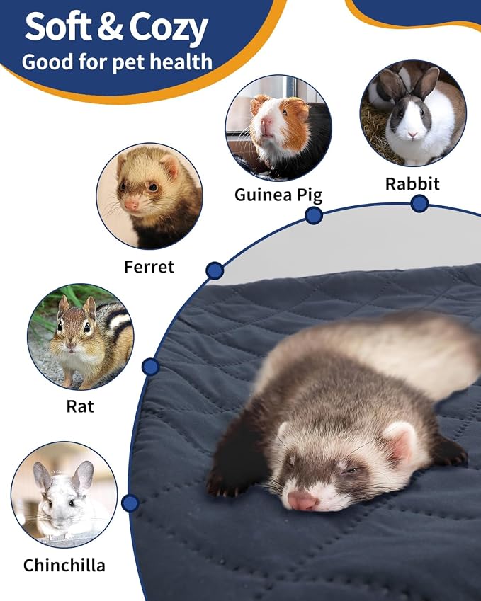 C-LIGHT Ferret Cage Liner, for Ferret Nation & Critter Nation Cage, 4-Layer Absorbent Pad with Ultrasonic Welding, Chinchilla Cage Accessories kit, Anti-Leak, Odor Control (Bottom PAN Liner)