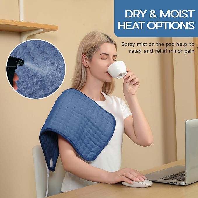 Heating Pad for Gifts Soothing Heat Therapy for Women & Men, Perfect Christmas, Mothers Day, Birthday Gifts for Her, Dad Gifts & White Elephant Gift, Cozy Stocking Stuffer for Women/Mom