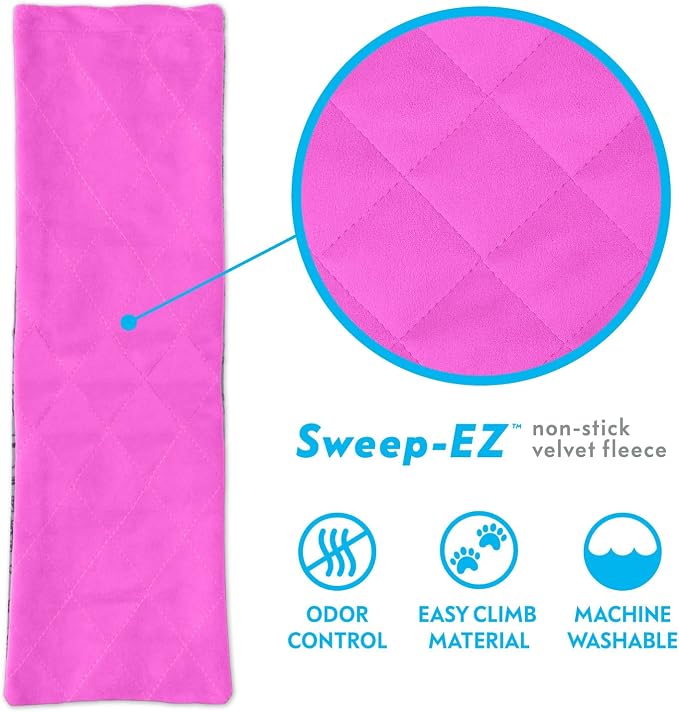 Paw Inspired Fleece Ramp Covers for Critter Nation Cage, Pink, 3 Count | Fitted Ladder Liners for Ferret Nation/Critter Nation Cage, For Ferrets, Rats, Chinchillas, Hedgehogs, Small Animals, Pets