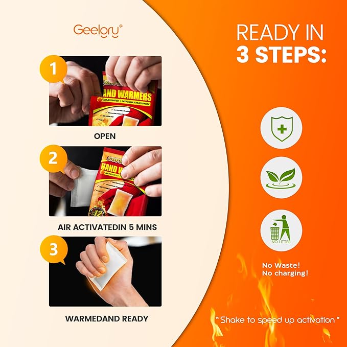Hand Warmers Disposable 700/500/375/240/175/125/90Pcs, Long-Lasting Up to 12 Hours for Warm Body, Safe Portable Hand Warmers for Foot, Heater for Camping, Fishing, Winter