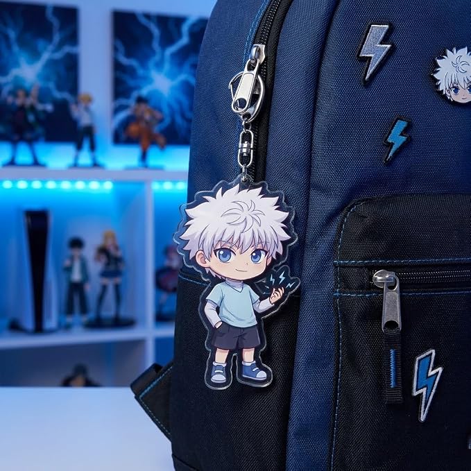PumpCar Acrylic Keychain Double-Sided Charm Key Ring with Metal Clip Backpack Charm Bag and Car Key Accessory Collectible