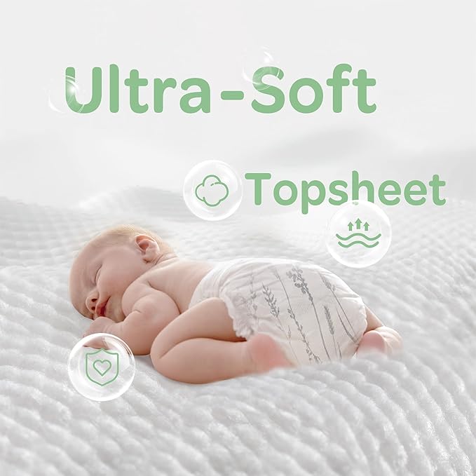 Parasol Clear+Dry Disposable Diapers and Clear+Pure Wipes, RashShield Protection, Size 1 (7-14 lbs), Diaper Bundle of 240 Diapers & 240 Wipes