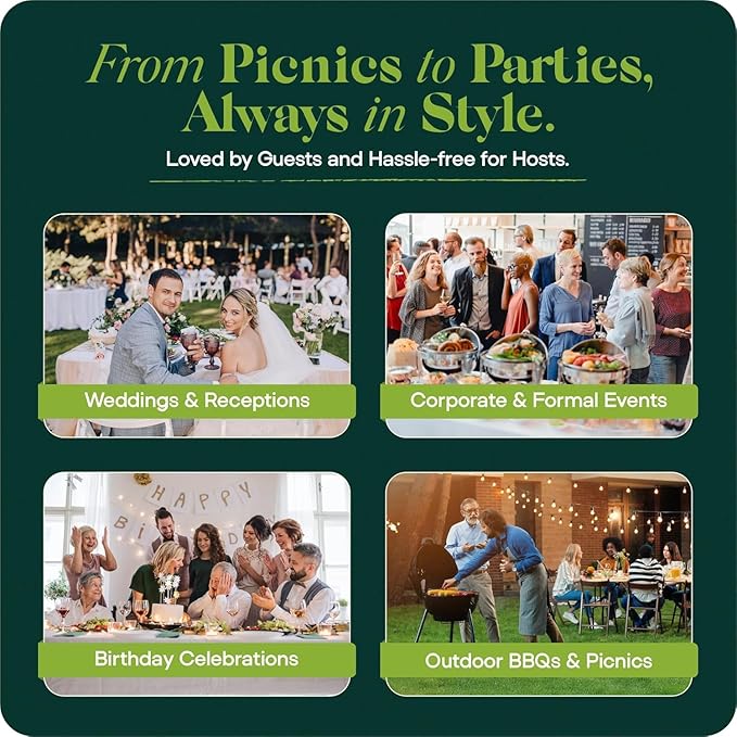 Pre Rolled Napkin and Bamboo Cutlery Set - 50 Pack Bamboo Utensils Wooden Cutlery 50 Forks 50 Knives 50 Spoons 50 Napkins, Pre Wrapped Disposable Silverware Cutlery for Party, Wedding, Events