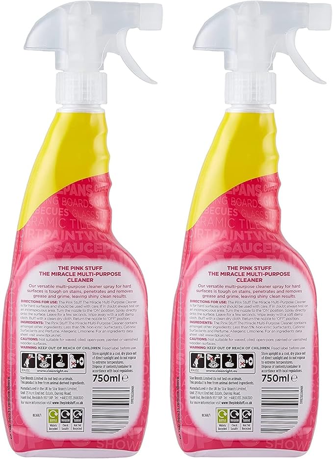 Pink stuff The Miracle Multi-Purpose Cleaner 750ml Spray WHIGT, 26 Fl Oz