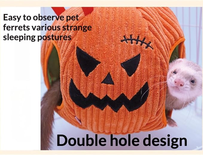 Ferret Cage Accessories Hamster Hammock Guinea Pig Hideout Halloween Style Soft Washable Small Animal Bed Swing Rat Hammock for Mini Small Animal Ferrets Rats Chinchilla Sugar Gliders