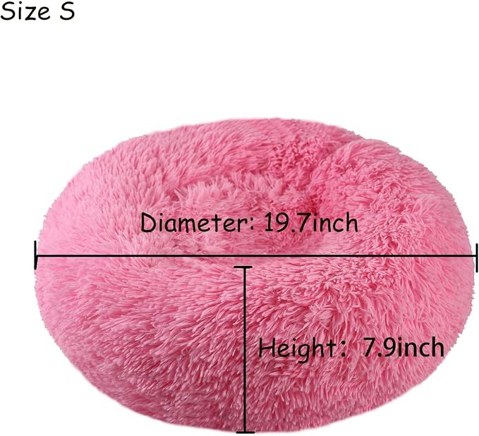 Cat Bed for Indoor Cats,Mini Plush Self Warming Kitten Bed, 20 Inch | Soft Round Fluffy Dog Bed and Cat Nest for Kittens and Small Dogs, Cozy Medium Bed for Indoor and Warm Autumn or Winter Sleep