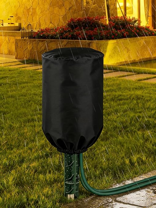 AF-WAN All-Weather Protective Cover for Outdoor Power Stake Timer Power Strip, Waterproof Windproof Dustproof 210T Nylon, Compatible with 6-10 Grounded Outlets