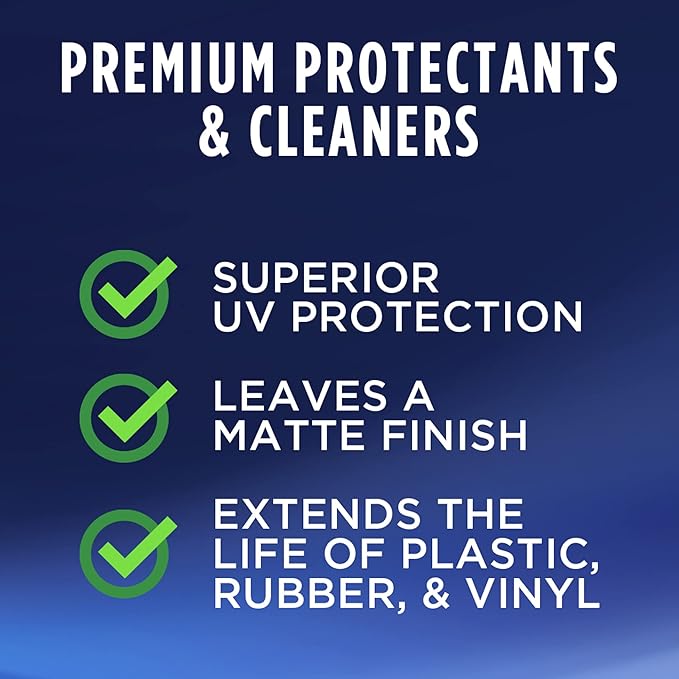 303 Products (30308CSR) UV Protectant Spray for Vinyl, Plastic, Rubber, Fiberglass, Leather & More – Dust and Dirt Repellant - Non-Toxic, Matte Finish, 16 Fl. oz., White