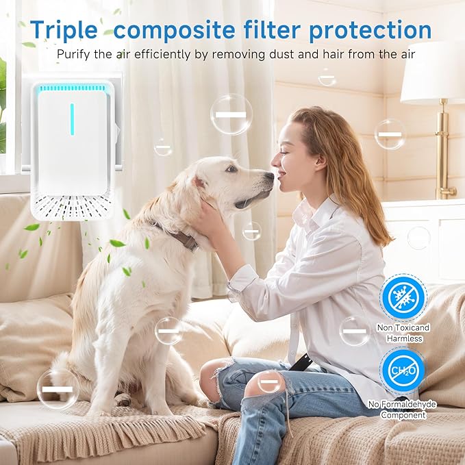 Plug In Air Ionizers - 4Pack Negative Ion Technology Air Purifier, Quiet Mini Air Freshener for Home, Bedroom, Office, Basement - Portable Air Purifiers for Odor, Dust, Smoke, Pets Smell