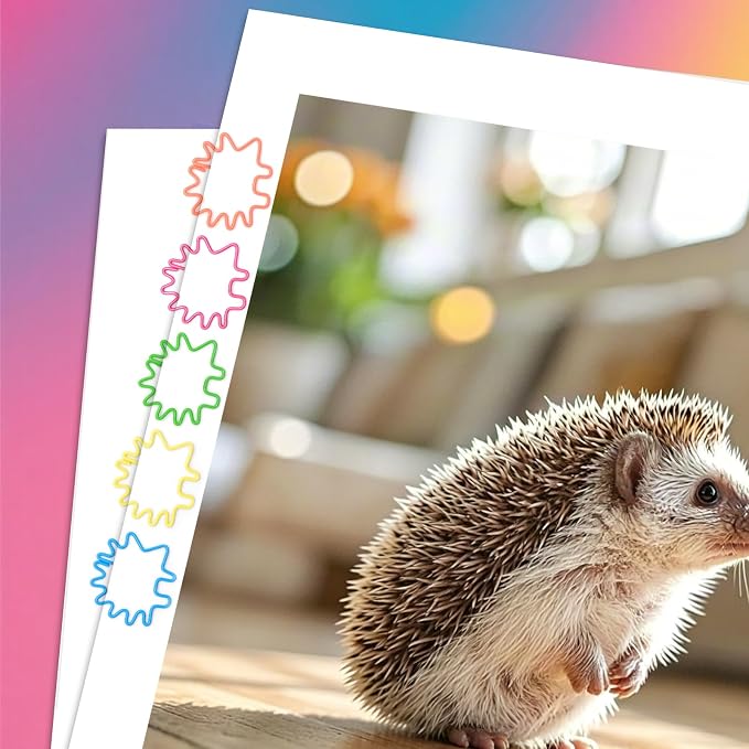 Cute Hedgehog Paper Clips Bookmarks 60 Pcs, Hedgehog Gifts | Decorative Office Supplies and Desk Accessories, Cute Hedgehog Gifts for Women, Teachers, Students and Hedgehog Lovers