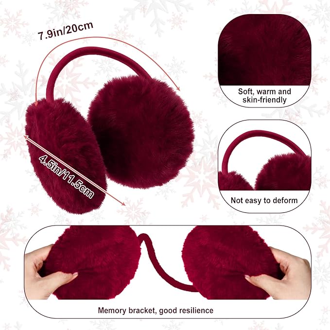 JenPen 4 Pcs Winter Hat Scarf and Gloves Set for Women Include Ear Cover Cold Weather Scarf Hat Knit Beanie Gloves