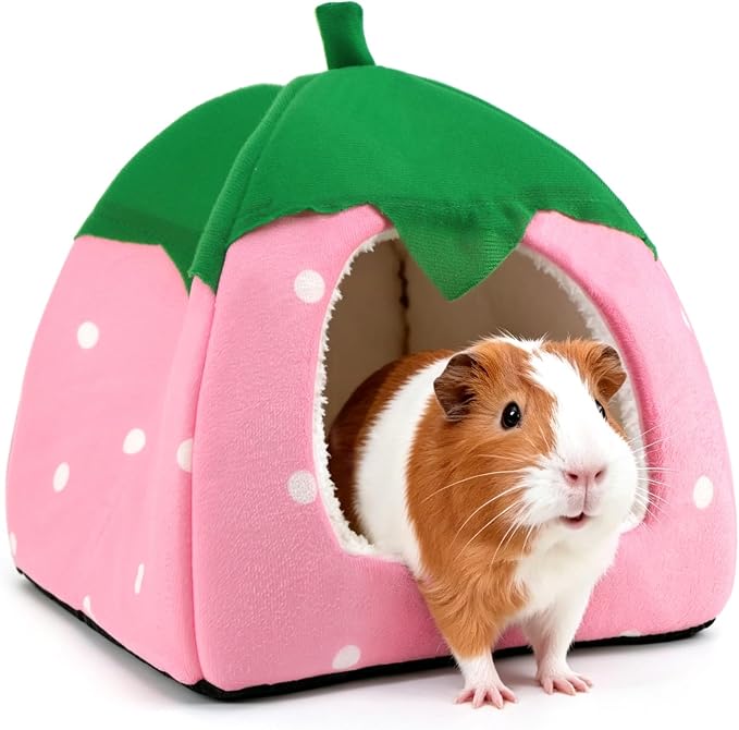 Guinea Pig Hideout Bed, Dwarf Rabbit House Cave | Cozy Hide-Out for Little Bunny Hedgehog Ferret Chinchilla & Other Small Animals, Cage Accessories