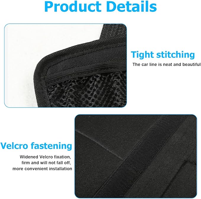 HZEL Car Trunk Organizer, Detachable Vehicle Backseat Storage Bag with 4 Compartments, Large Capacity Back Seat Organization Hanger with Lids, Space Saving Universal Automotive Accessories