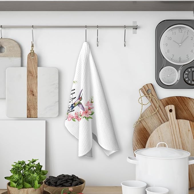 Be Still and Know That I Am God Kitchen Towels, Christian Bird Gifts for Women, Bird Decor Dish Towels for Kitchen, Christian Hummingbird Decor Bible Verse Decorative Hand Towel