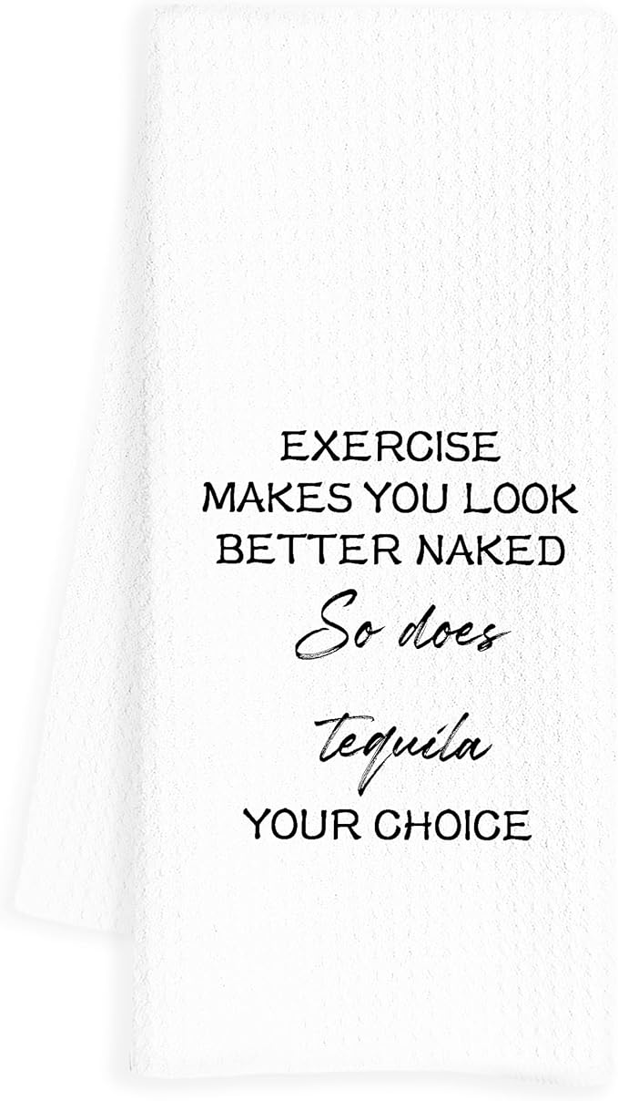 Tequila Gifts Funny Kitchen Towels, Tequila Lover Gifts Dish Tea Towels, Funny Kitchen Decor, 16x24 Inch