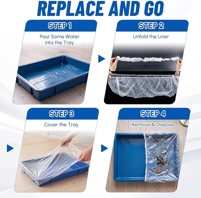 Tondiamo Disposable Rabbit Cage Liners for Litter Box Tray, Medium, 100 Pcs