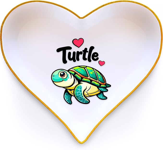 Turtle Ring Holder Dish Tray, Gifts For Women Teens Girls, Turtle Lovers Themed Stuff Accessories Things Decor Merch, Home Room Ring Earrings Necklace Organizer Holder!