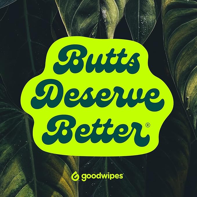 goodwipes Flushable Butt Wipes Made with Vitamin E & Aloe - Soft & Gentle Wet Wipe Dispenser for Home Use, Septic & Sewer Safe - Largest Adult Toilet Towelettes - Rosewater, 480 Count (8 Packs)