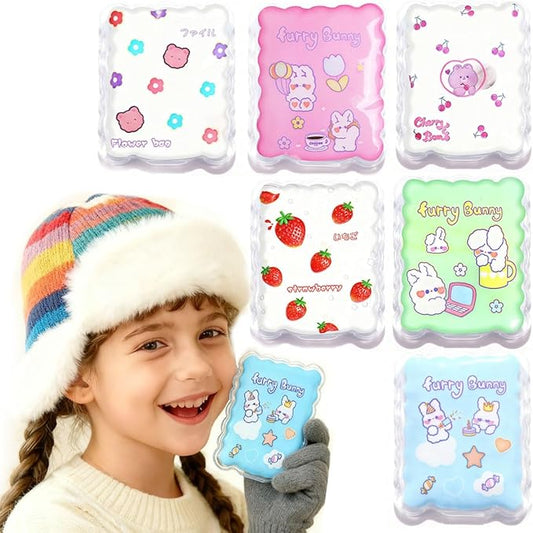 6 PCS Reusable Hand Warmers,Reusable Heat Packs，Cute Heating Pack, Hot Therapy Compress, Reusabl Heating Pad for Pain Relief and Camping, Outdoor & Portable