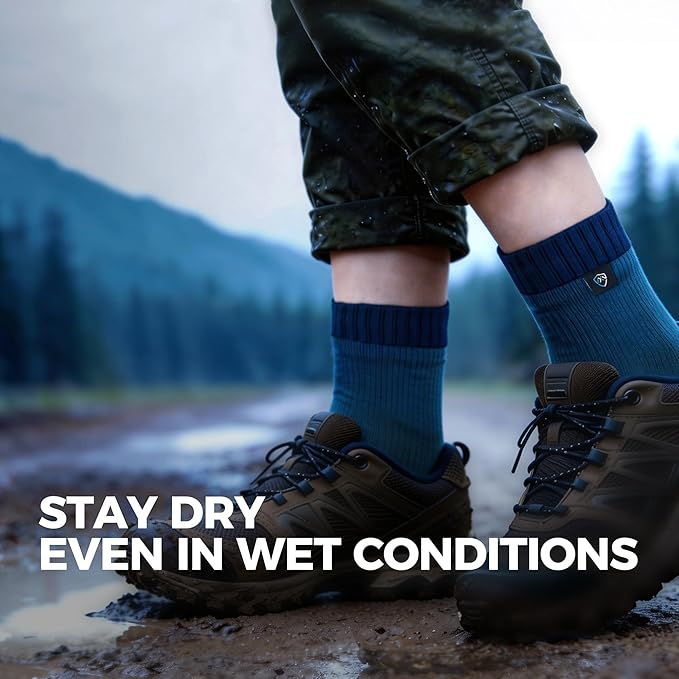 DexShell Waterproof Everyday Socks - Breathable Membrane, Quarter Crew Length for Walking, Commuting & All-Weather Comfort