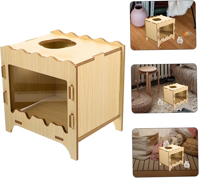 GALPADA Hamster Digging House Cozy Hideout for Small Pets Interactive Tunnel Box for Play and Exploration Natural Material Easy to Clean for Hamsters and Small Animals