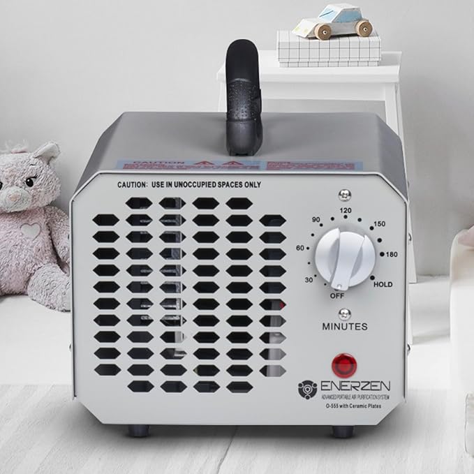 Enerzen O-555-60,000mg Industrial Ozone Generator O3 Air Purifier Deodorizer, Silver