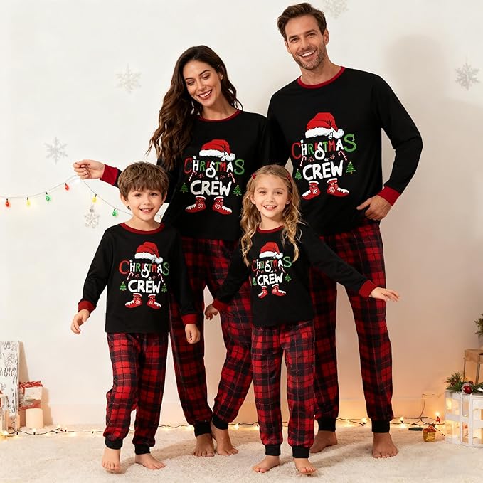 WephuPSho Christmas Family Matching Pajamas, Festive Xmas Jammies Sets for the Whole Family, Holiday Pjs Christmas