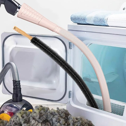 2 Pieces Dryer Vent Cleaner Kit Dryer Lint Brush Vacuum Hose Attachment Brush Lint Remover Power Washer and Dryer Vent Vacuum Hose Grey Pink