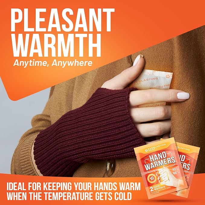 Insole Foot Warmers – 40 Pack | 10+ Hour Air-Activated Foot Warmers Disposable | Thin Adhesive Feet Warmers for Outdoor Comfort | TSA Approved Insole Warmers